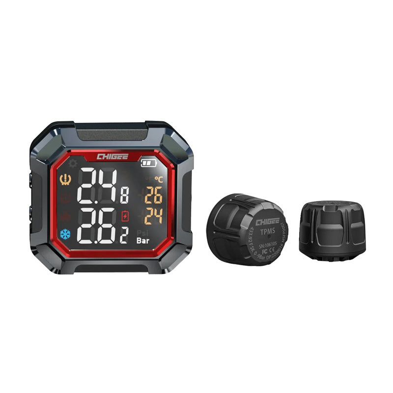 Chigee G3 TIRE PRESSURE MONITOR EXTERNAL TIRE PRESSURE SENSORS (RED)