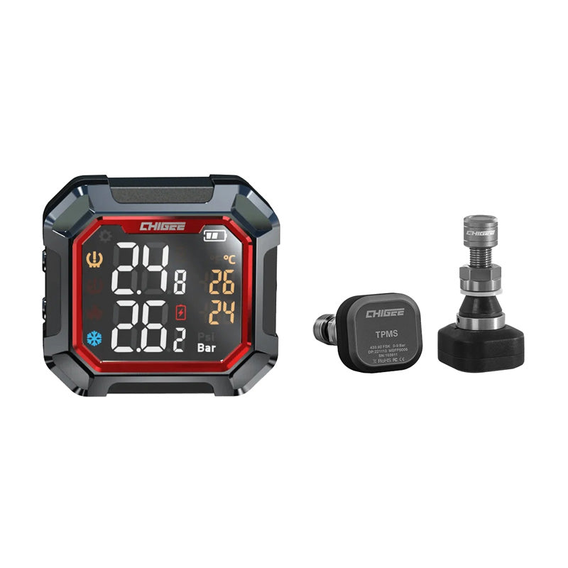 Chigee G3 TIRE PRESSURE MONITOR INTERNAL TIRE PRESSURE SENSORS (RED)