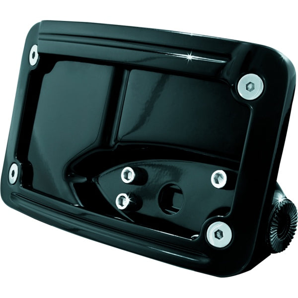 Kuryakyn License Plate Mount Curved BK