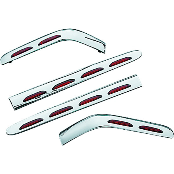 Kuryakyn Saddlebag Molding SET 4PC LED Light Chrm