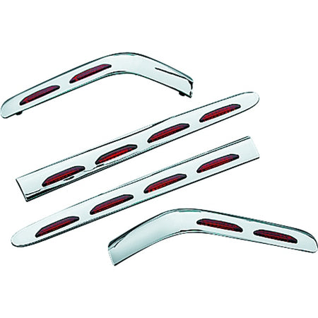 Kuryakyn Saddlebag Molding SET 4PC LED Light Chrm