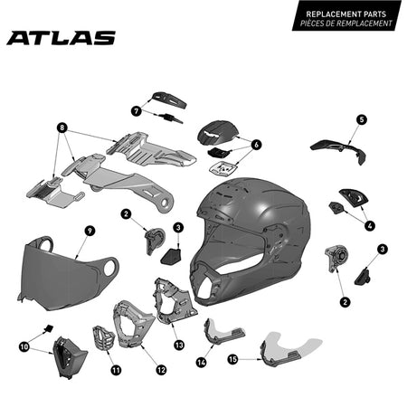 CKX Peak for Atlas Helmet - Solid Color