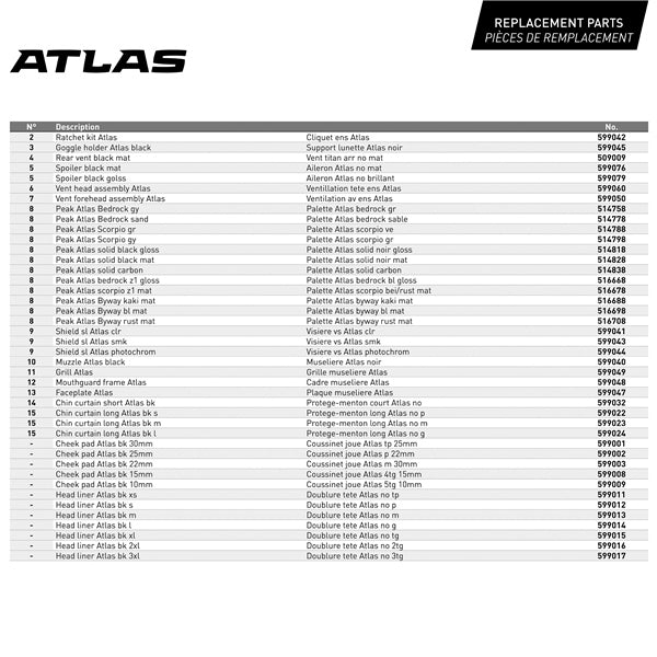 CKX Peak for Atlas Helmet - Solid Color